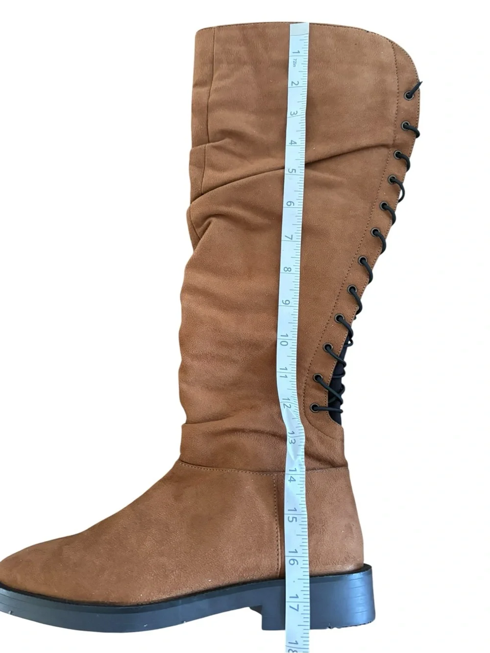 Journee Collection Tan Suede Over-the-Knee Slouch Boots